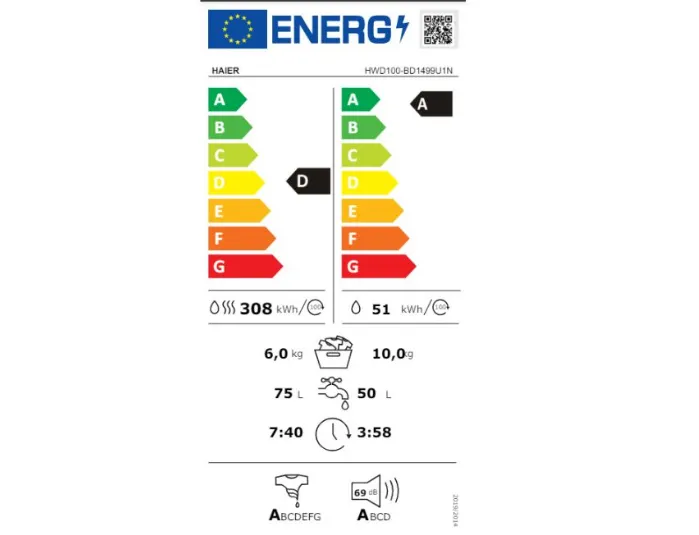 Lavasciuga Super Drum HWD100-BD1499U1N di Haier